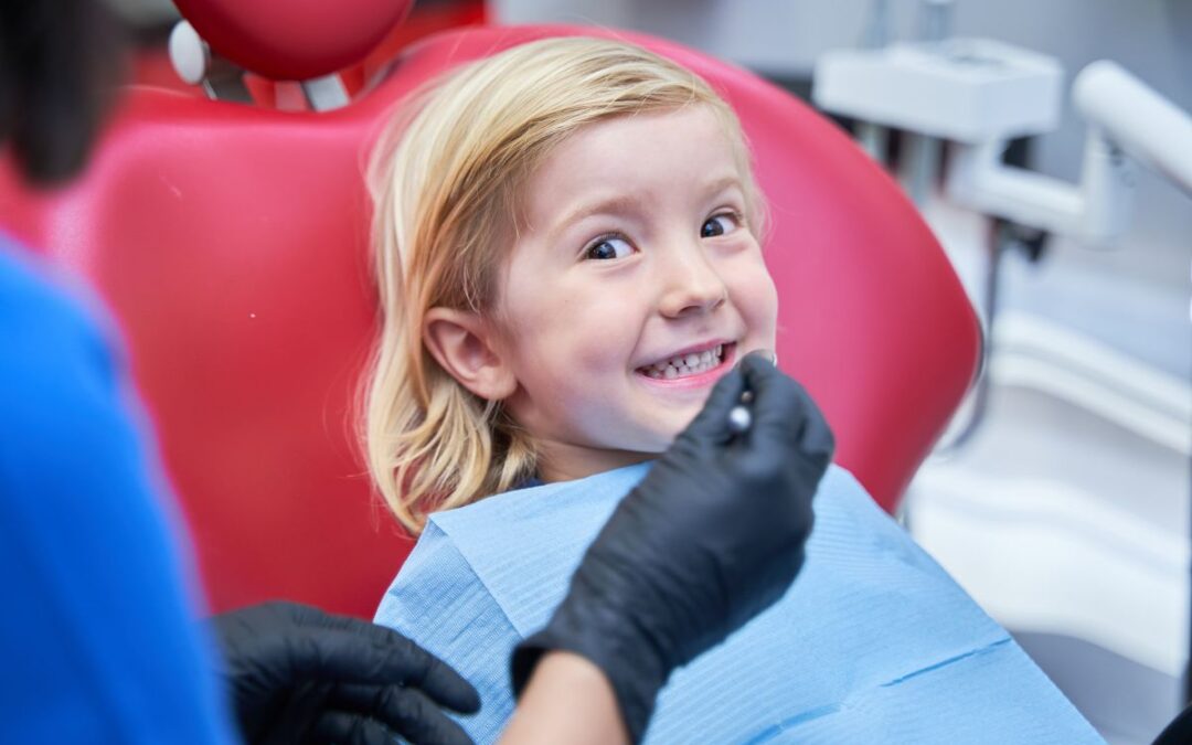 Child patient receiving gentle pediatric dental care